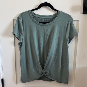 Athleta Green Women's Knot Front Top NWOT